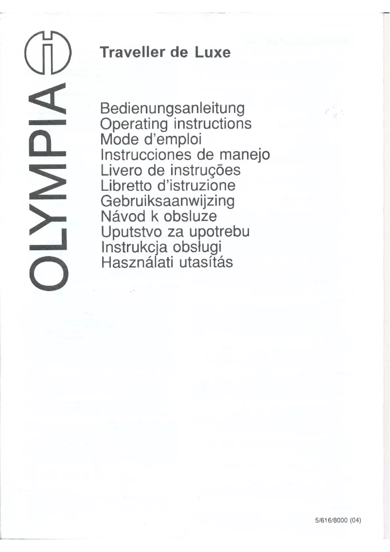 Imagen de la primera página del manual del dispositivo Traveller de Luxe