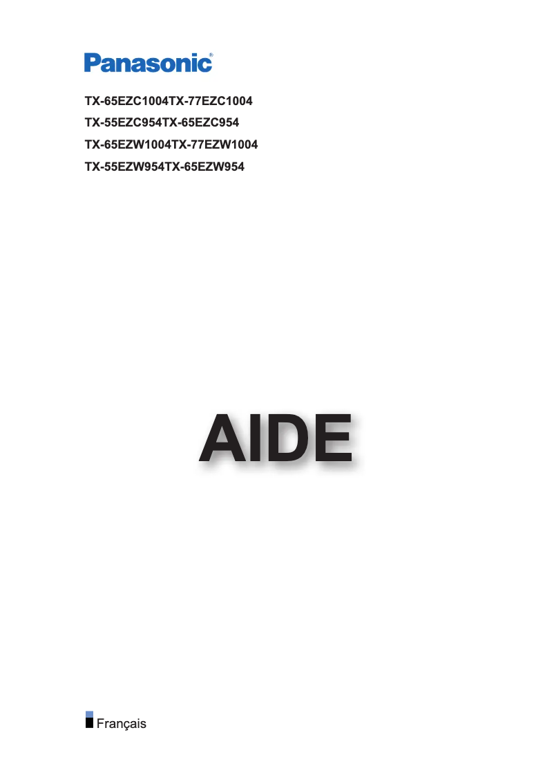 Imagen de la primera página del manual del dispositivo TX-77EZW1004