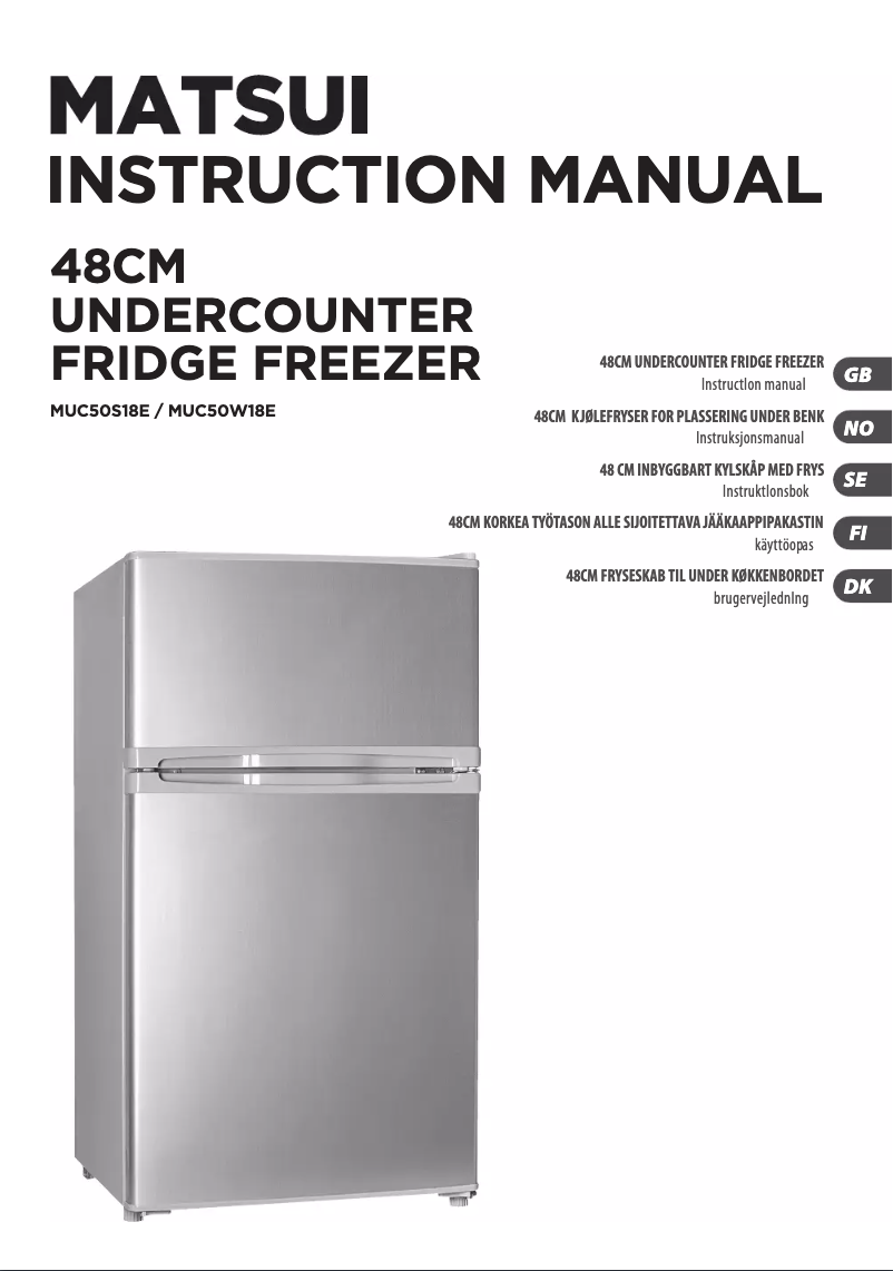 Imagen de la primera página del manual del dispositivo MUC50W18E