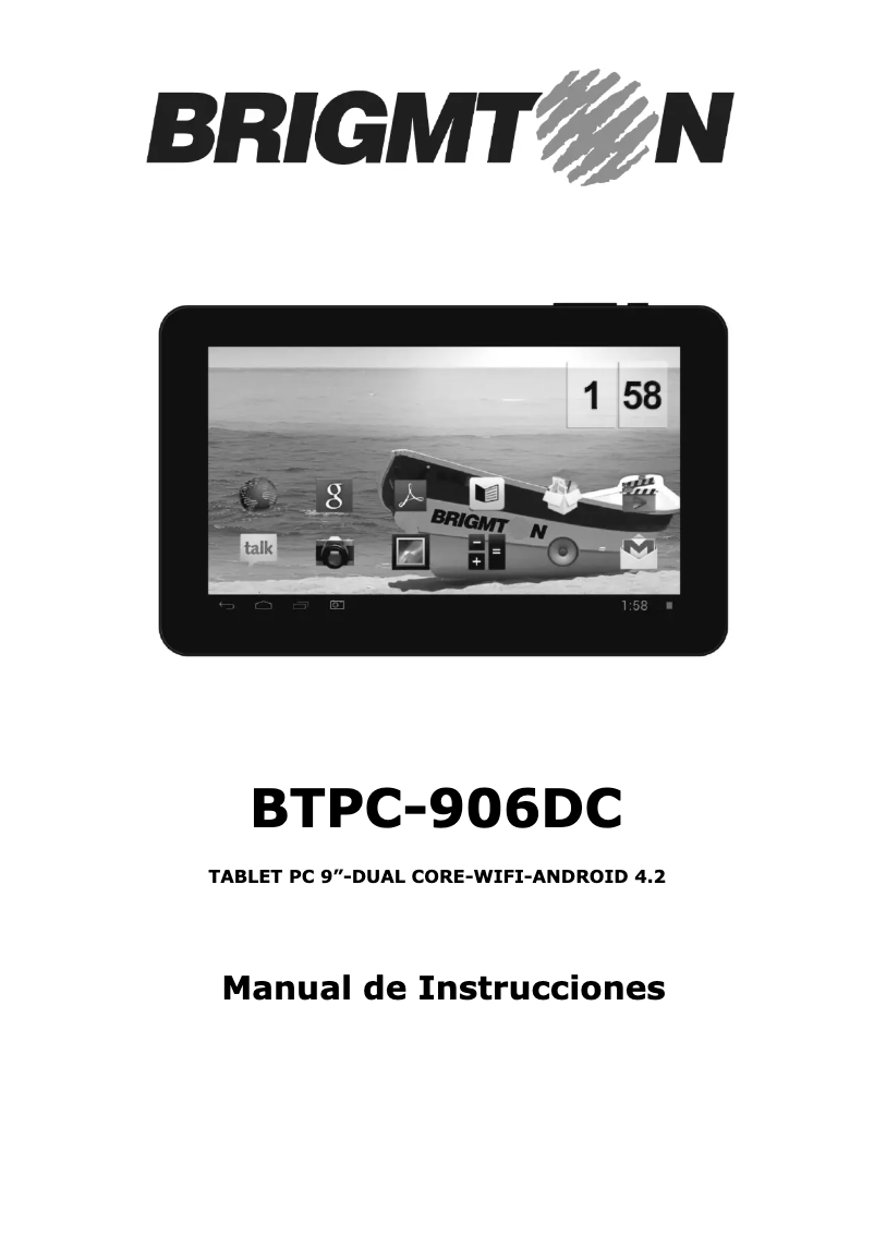 Imagen de la primera página del manual del dispositivo BTPC-906DC