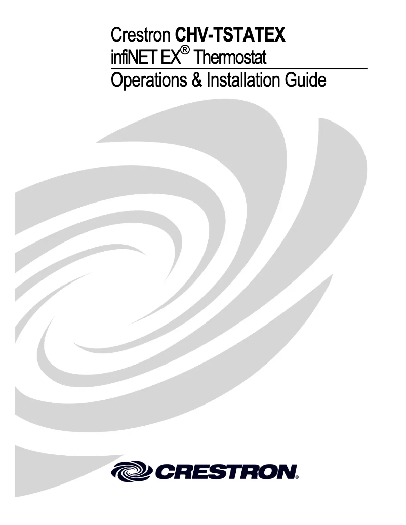 Página nº 1 - Manual de usuario Crestron CHV-TSTATEX-FCU-W-T