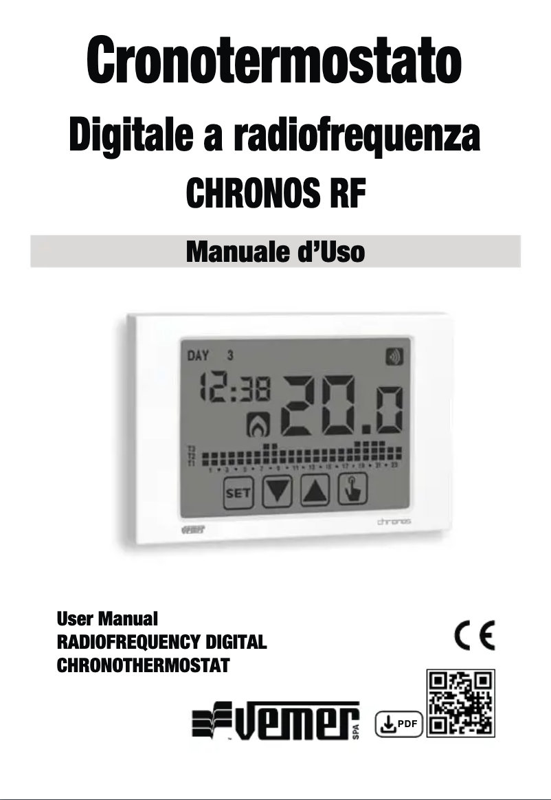 Imagen de la primera página del manual del dispositivo Set Chronos RF