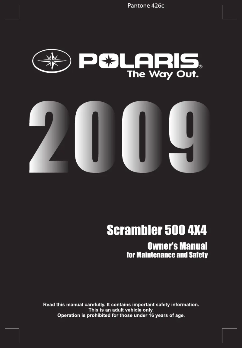 Página 1 del manual Manual de usuario Polaris Scrambler 500 2X4 (2009)