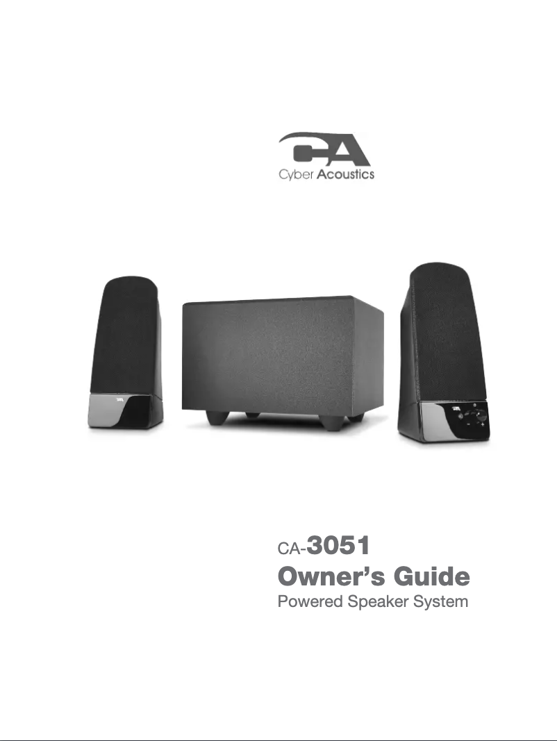 Página 1 del manual Manual de usuario Cyber Acoustics CA-3051