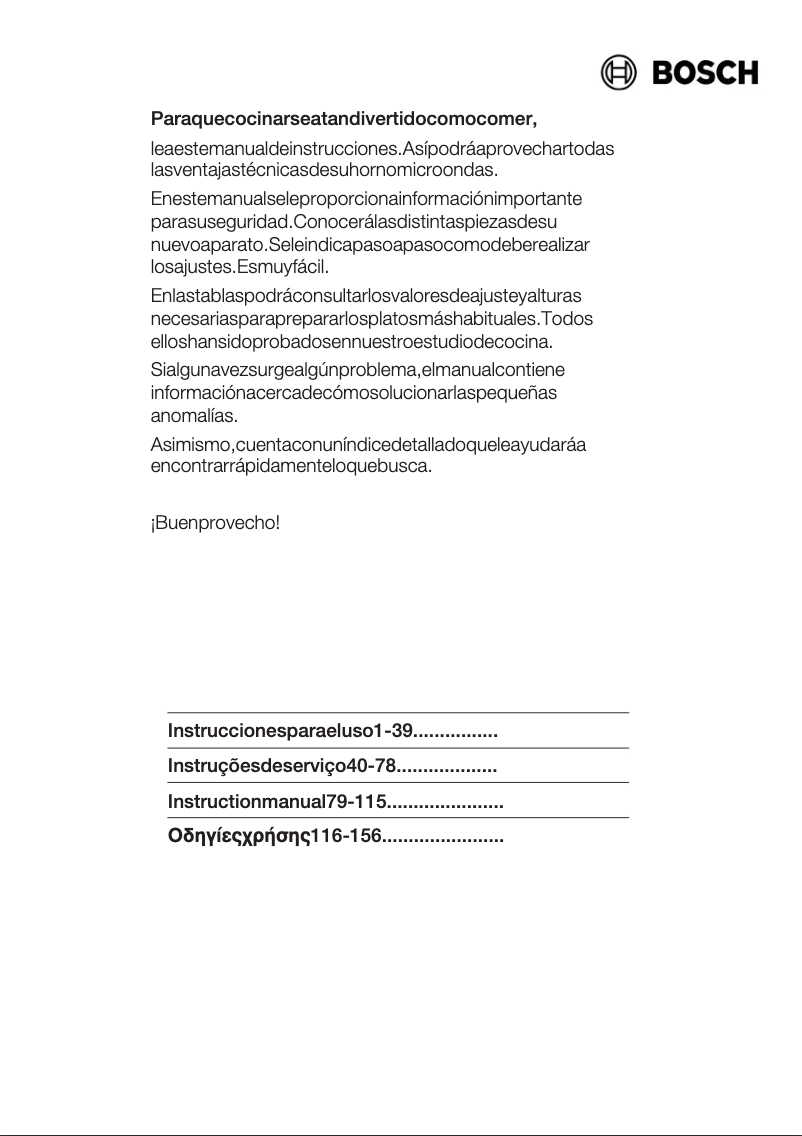 Página 1 del manual Manual de usuario Bosch HMT 84G460