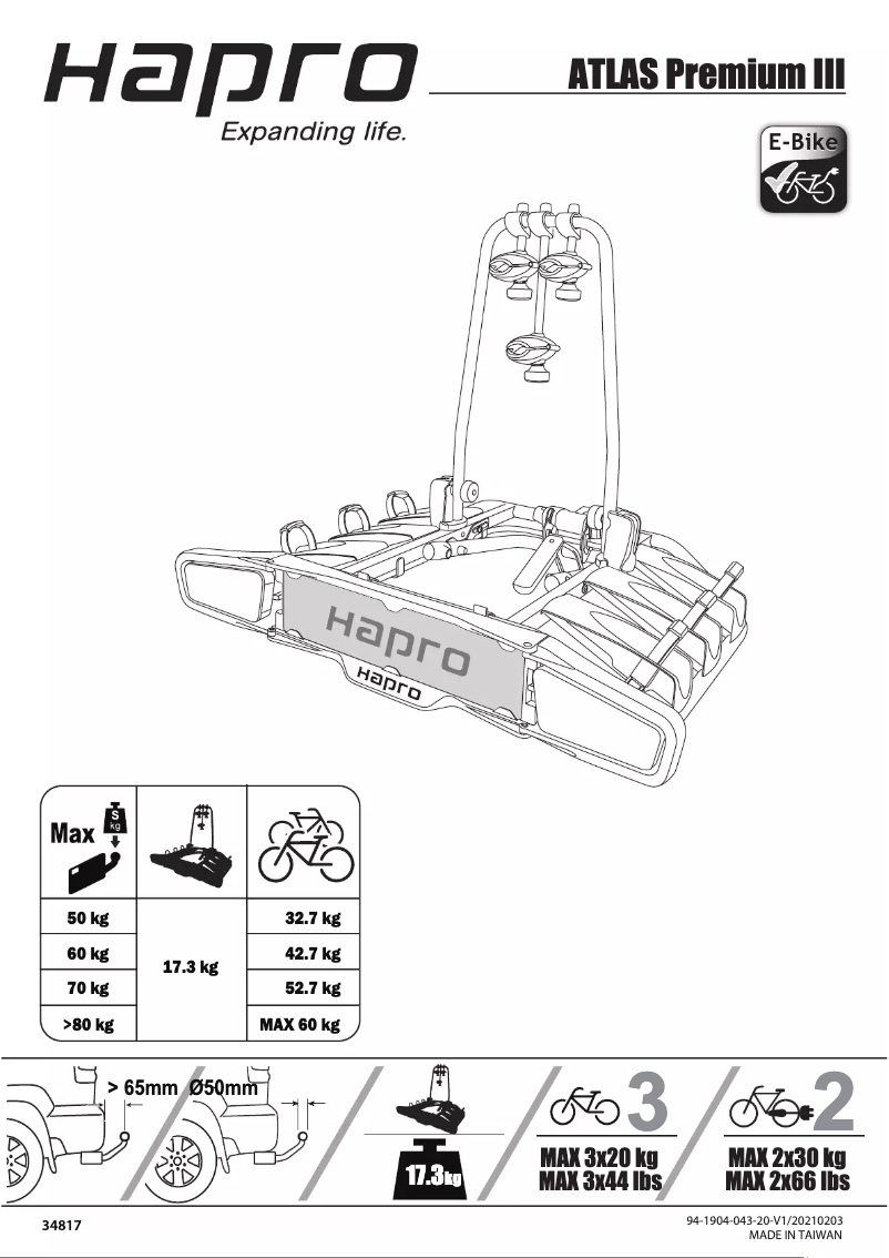 Imagen de la primera página del manual del dispositivo Atlas Premium III