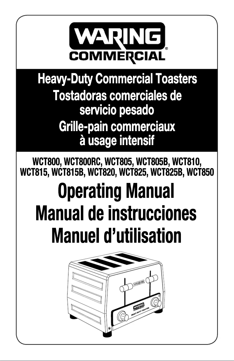 Página nº 1 - Manual de usuario Waring Commercial WCT815