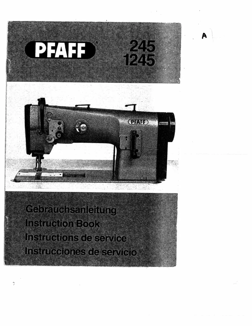 Página 1 del manual Manual de usuario Pfaff 245