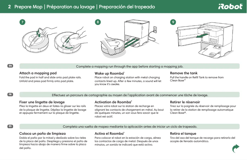 Página 1 del manual Guía de inicio rápido iRobot Roomba Combo J9+