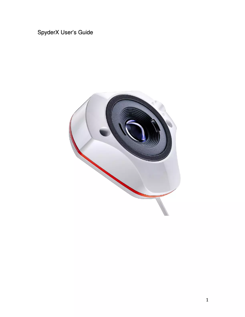 Página 1 del manual Manual de usuario Datacolor SpyderX