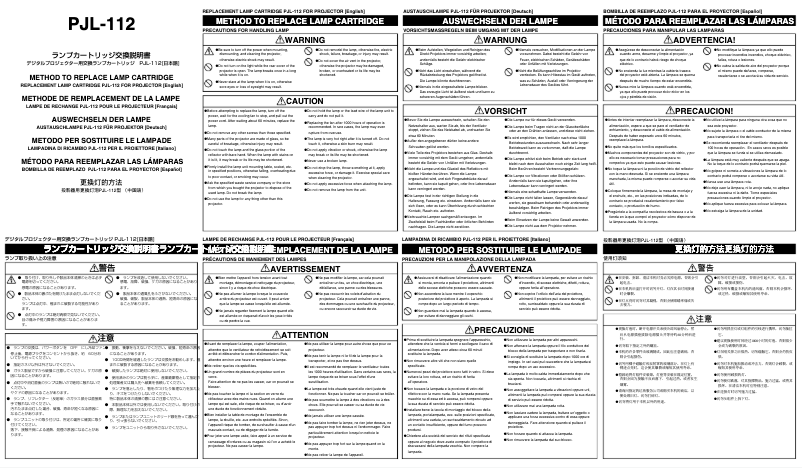 Imagen de la primera página del manual del dispositivo PJL-112