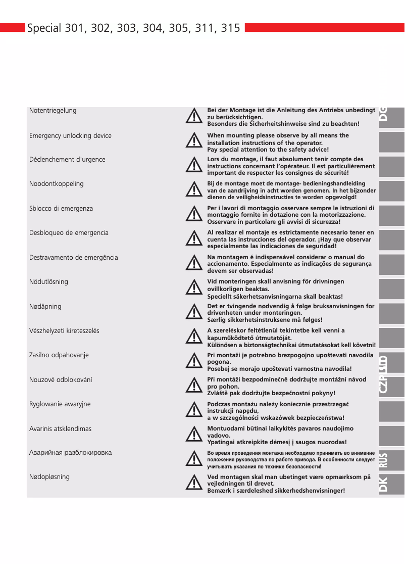 Página nº 1 - Manual de usuario Marantec Special 302