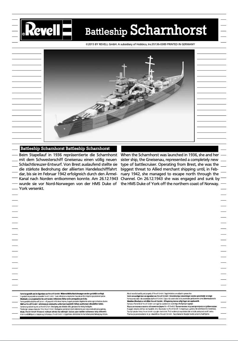 Imagen de la primera página del manual del dispositivo Scharnhorst