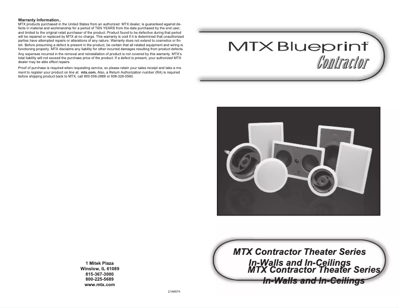 Página 1 del manual Manual de usuario Atlas Sound CT825C