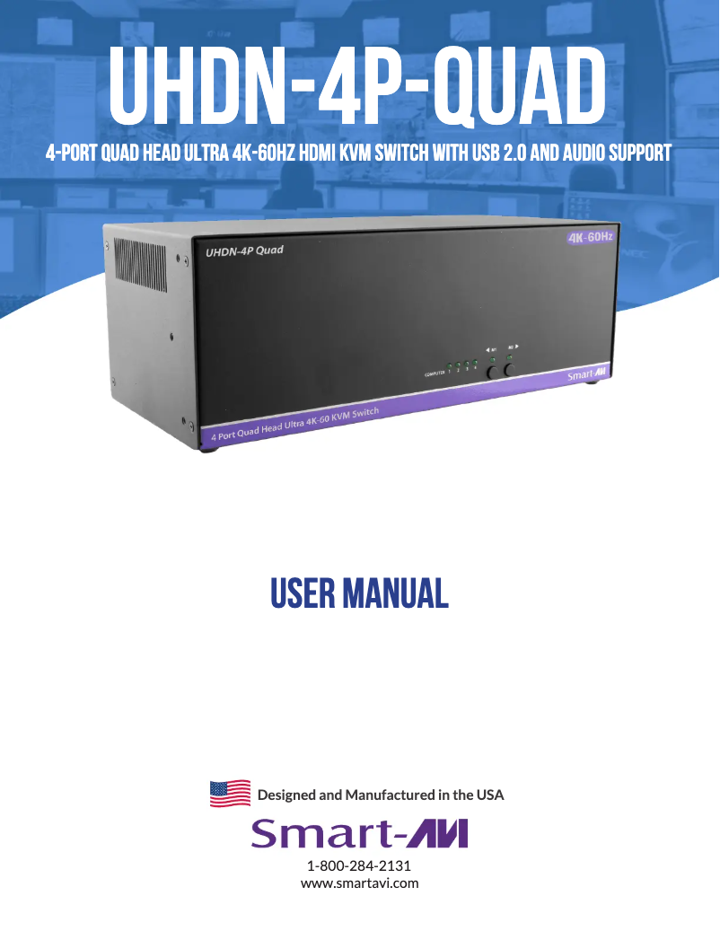 Imagen de la primera página del manual del dispositivo UHDN-4P-Quad