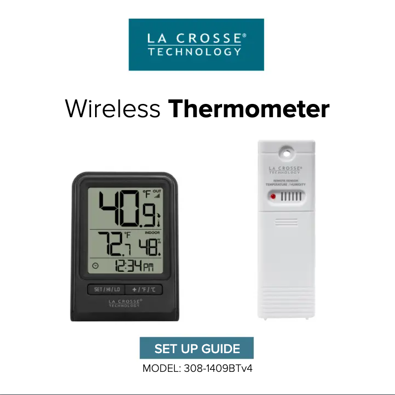 Página 1 del manual Manual de usuario La Crosse Technology 308-1409BTV4