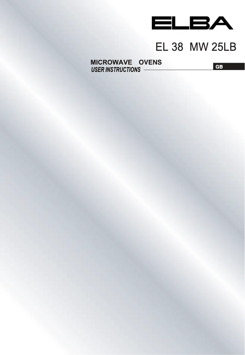 Página 1 del manual Manual de usuario Elba Elio EL 38B MW 25L