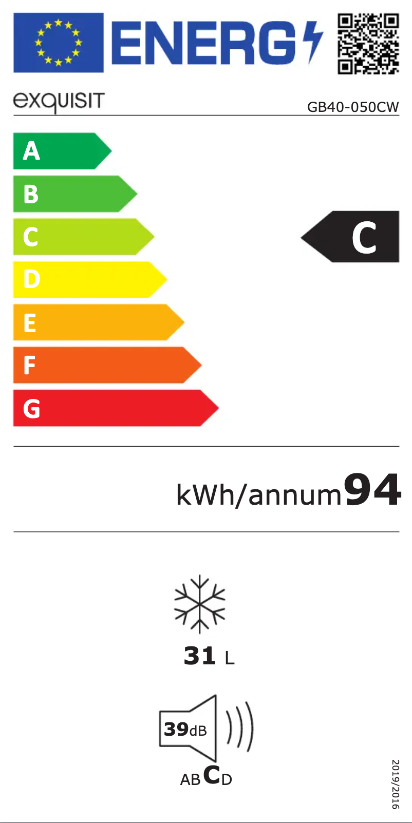 Página 1 del manual Manual de usuario Exquisit GB40-050CW