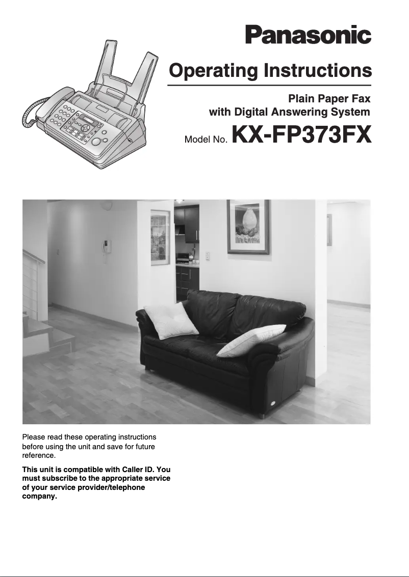 Página 1 del manual Manual de usuario Panasonic KX-FP373FX