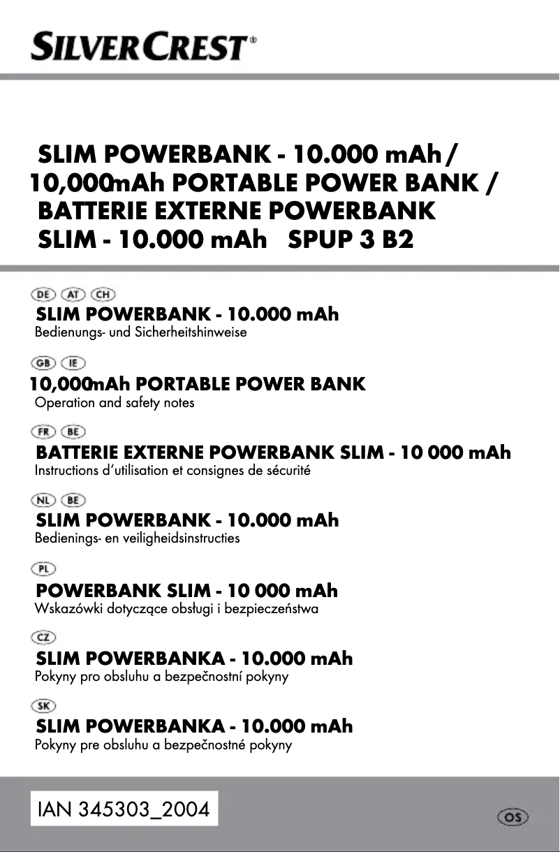 Imagen de la primera página del manual del dispositivo SPUP 3 B2