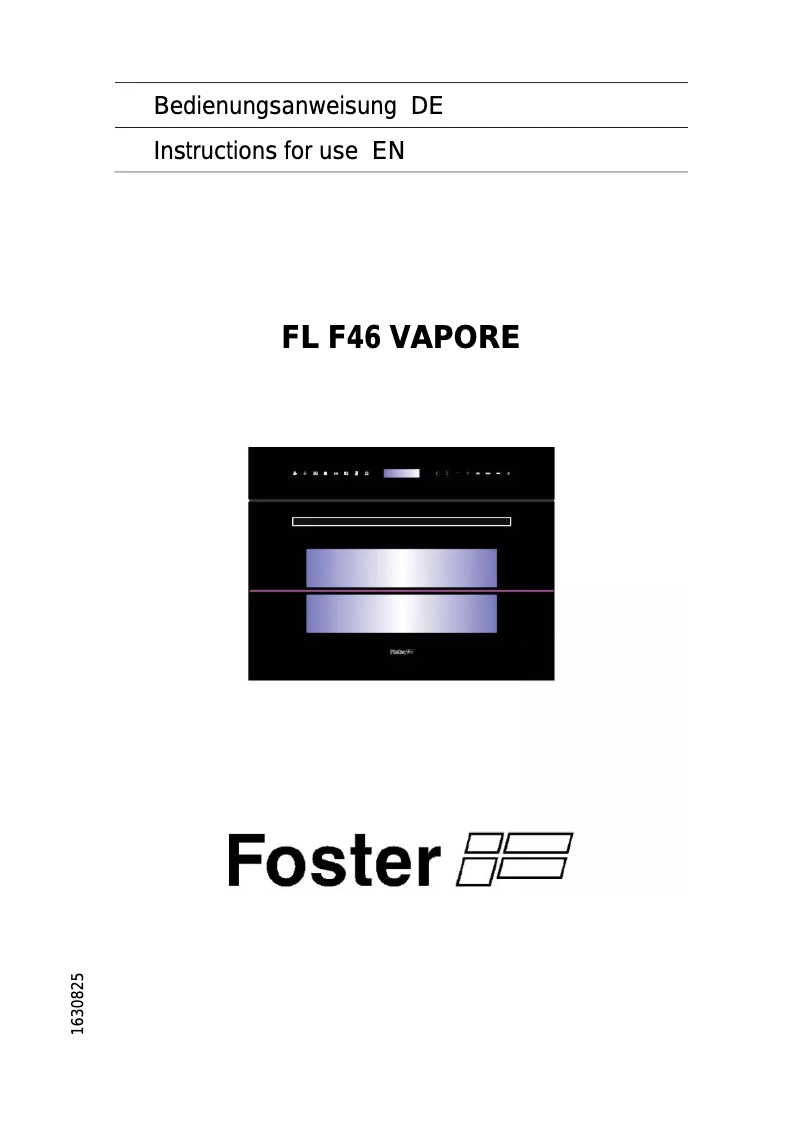 Página 1 del manual Manual de usuario Foster FL F46 VAPORE