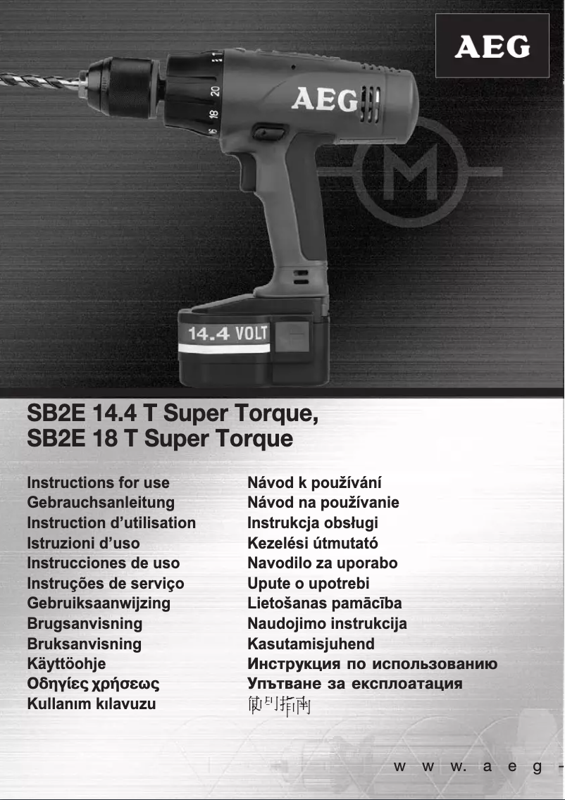 Página 1 del manual Manual de usuario AEG SB2E 14.4 T Super Torque