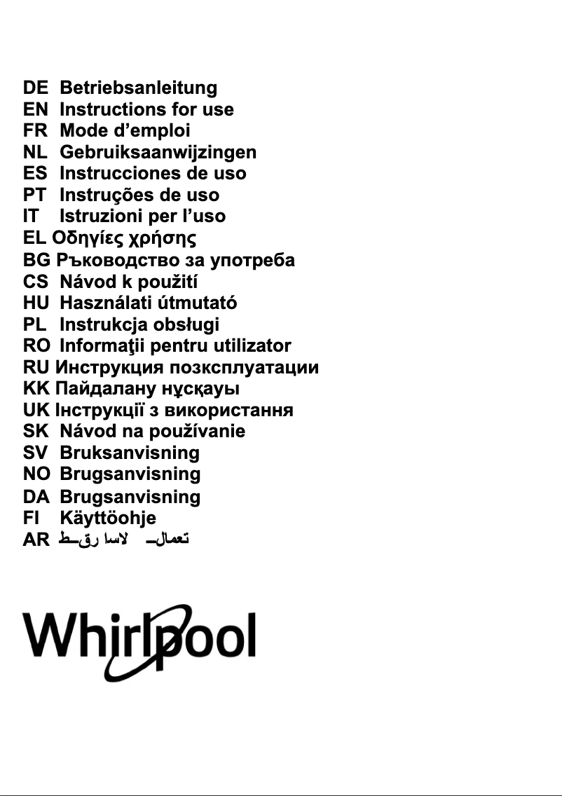 Página 1 del manual Instrucciones / montaje Whirlpool WHVS 93F LT BSS/1