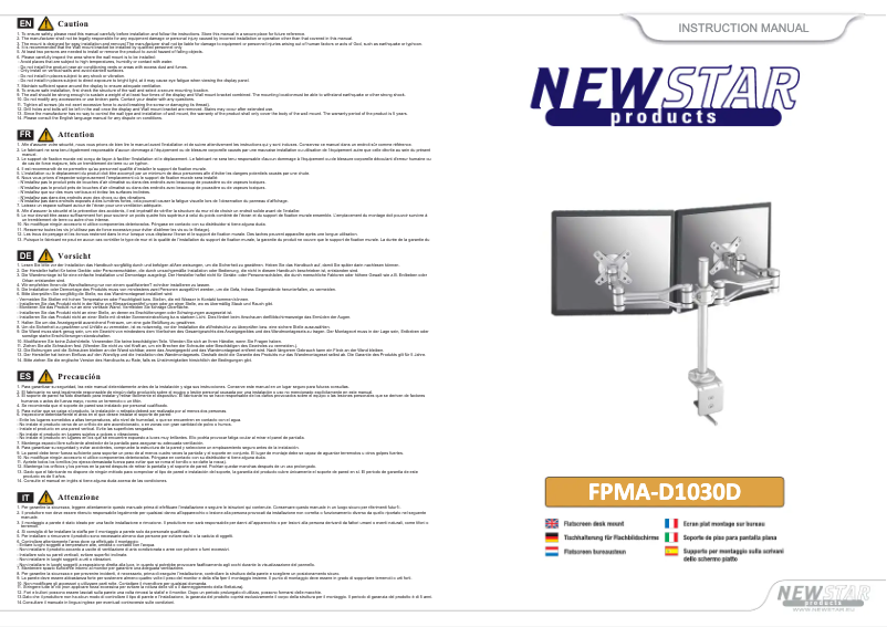Imagen de la primera página del manual del dispositivo FPMA-D1030D