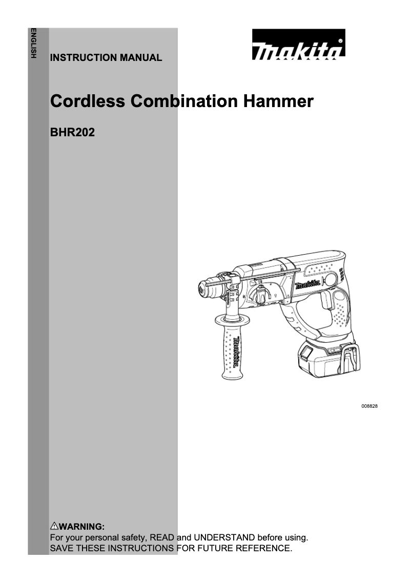 Página 1 del manual Manual de usuario Makita XRH03Z