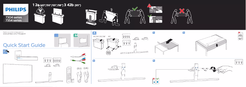 Página 1 del manual Guía de inicio rápido Philips The One 65PUS7304