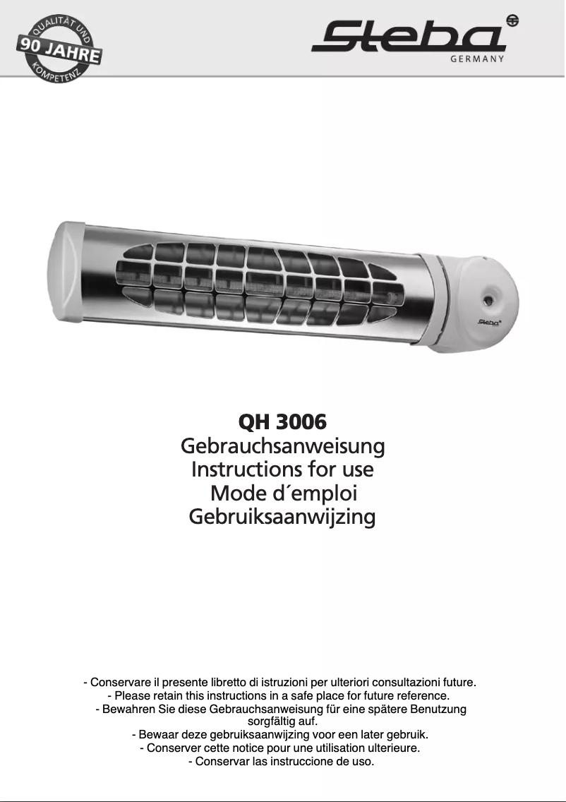 Imagen de la primera página del manual del dispositivo QH 3006 BB 3