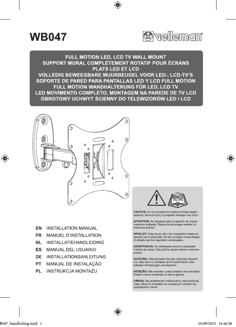 Imagen de la primera página del manual del dispositivo WB047
