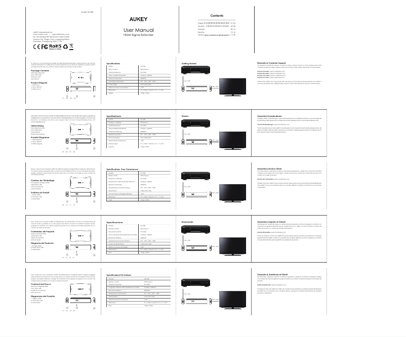 Página 1 del manual Manual de usuario Aukey UA-C01