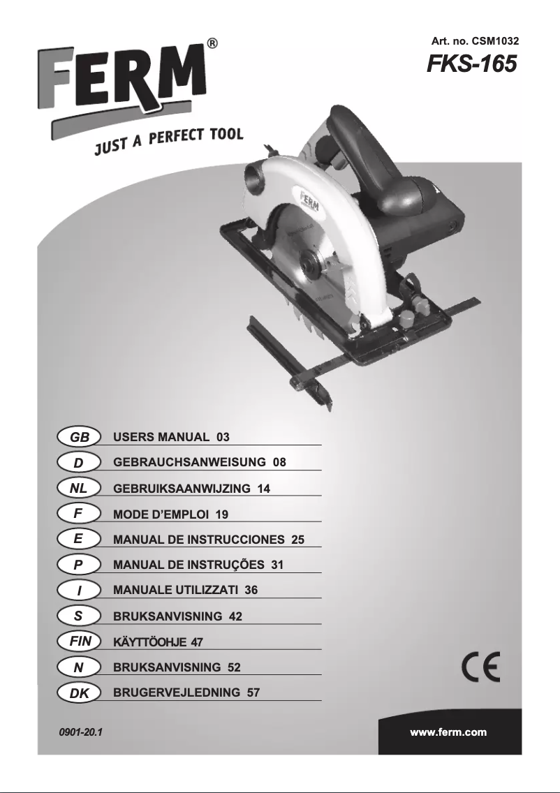 Imagen de la primera página del manual del dispositivo FKS-165