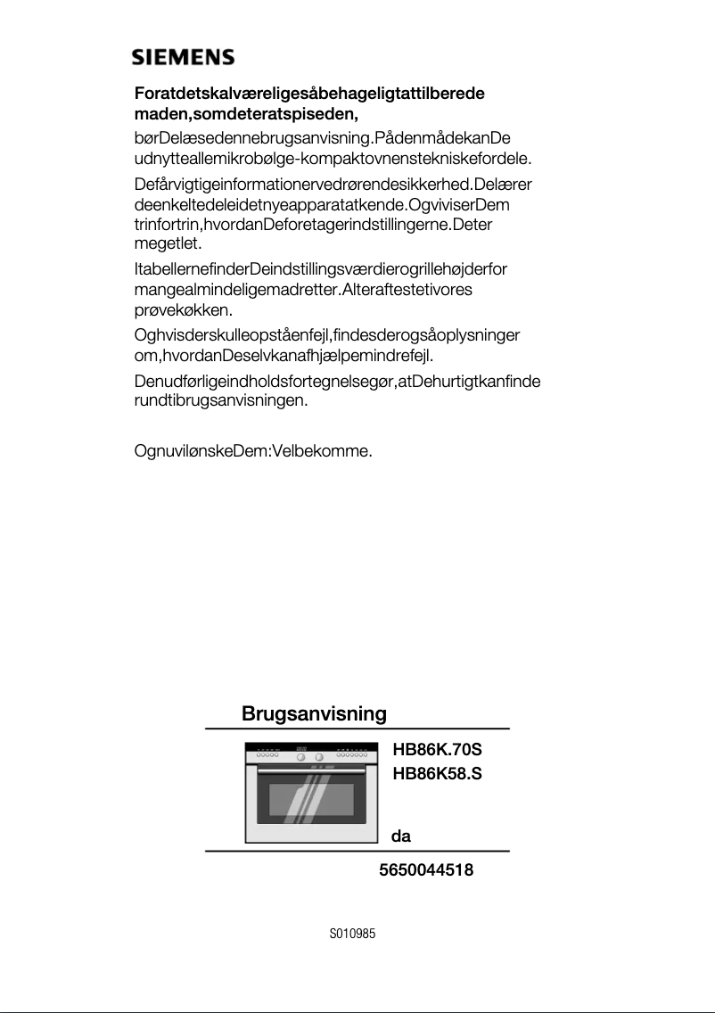 Imagen de la primera página del manual del dispositivo HB86K580S