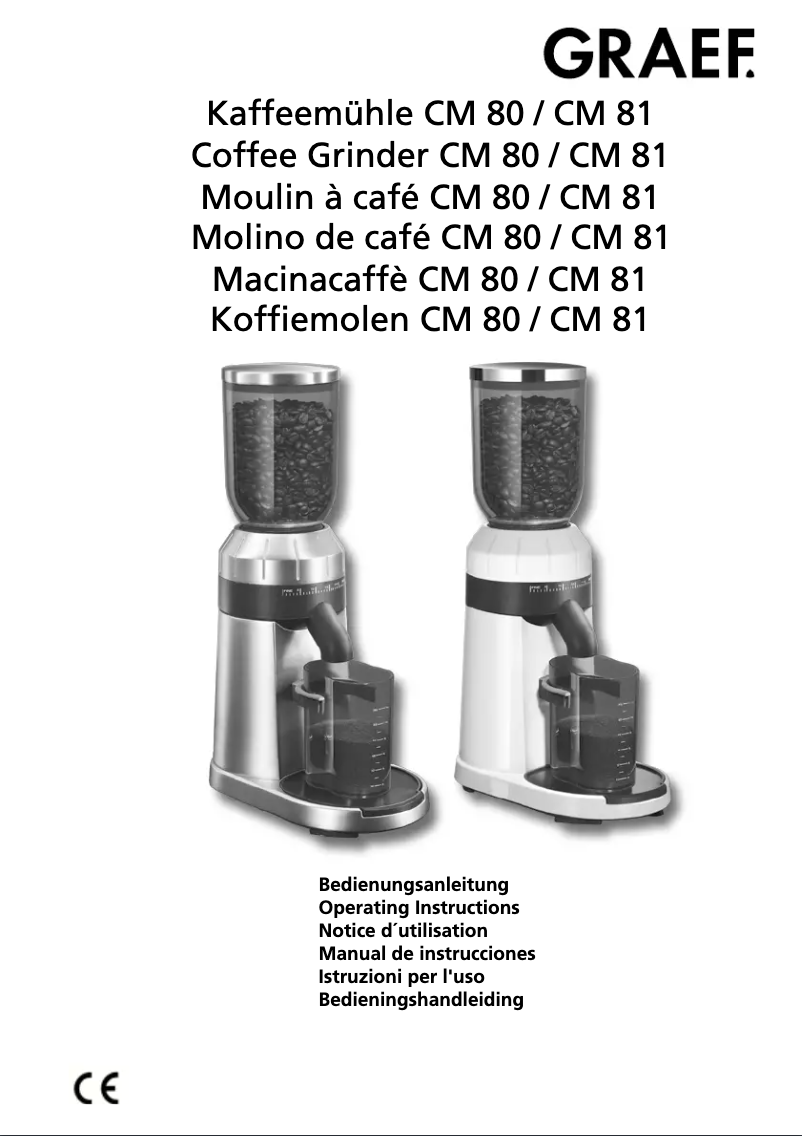 Página 1 del manual Manual de usuario Graef CM 81
