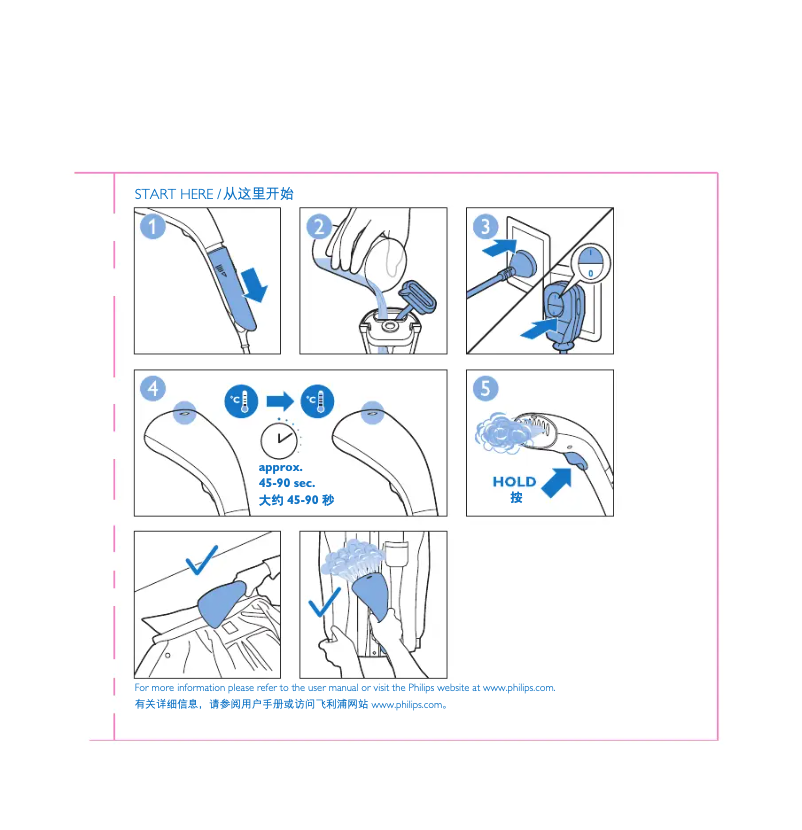 Imagen de la primera página del manual del dispositivo Steam&Go GC332
