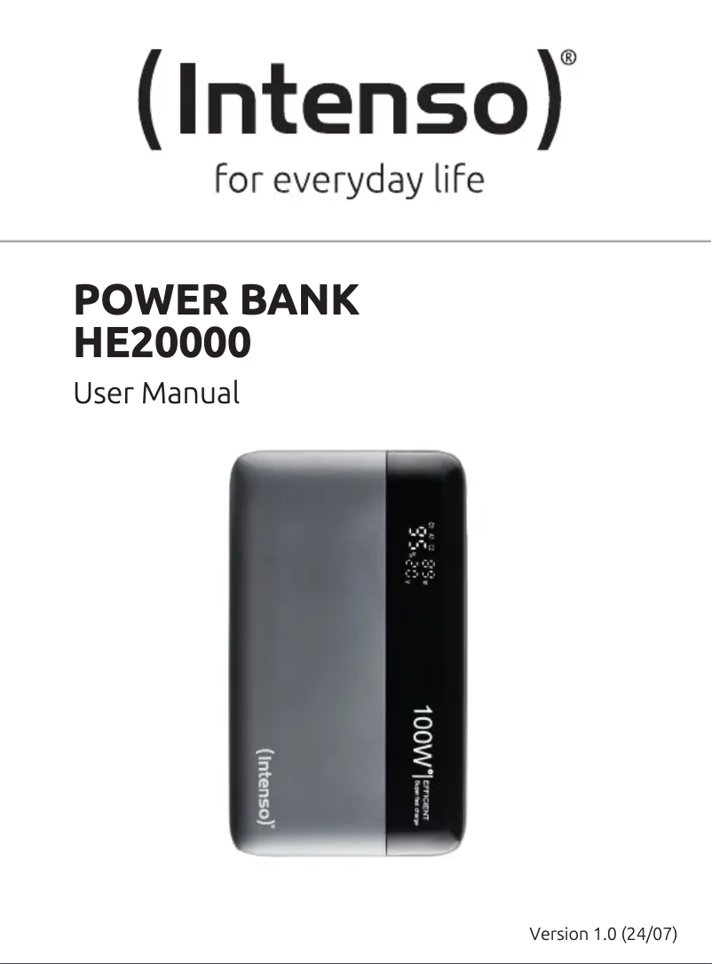 Página 1 del manual Manual de usuario Intenso HE20000