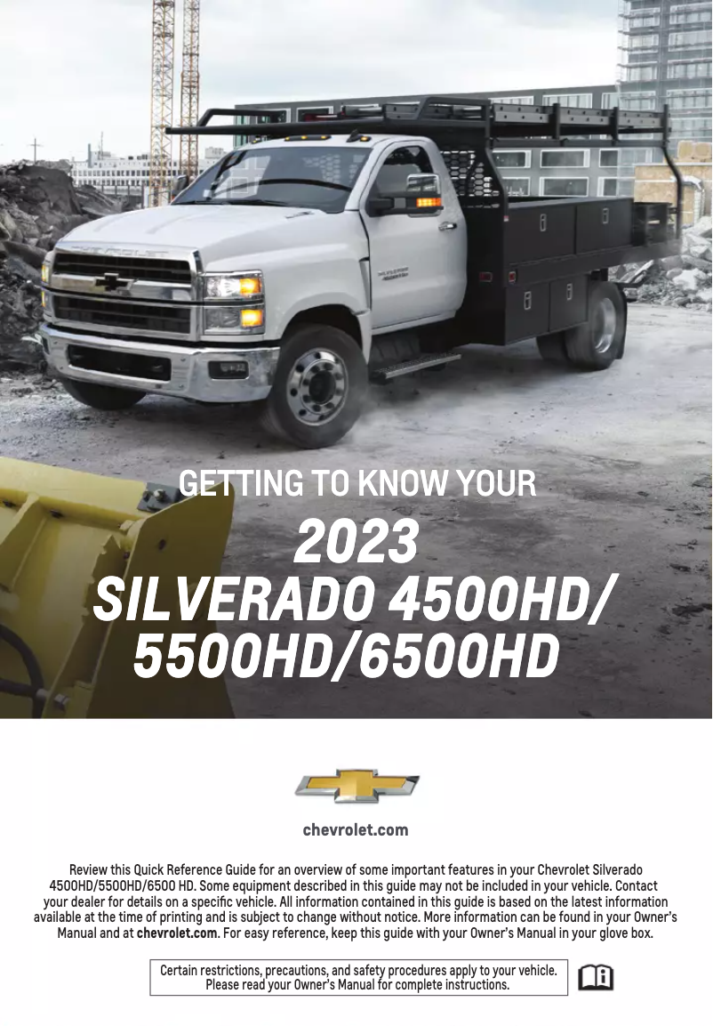 Página 1 del manual Guía de inicio rápido Chevrolet Silverado (2023)