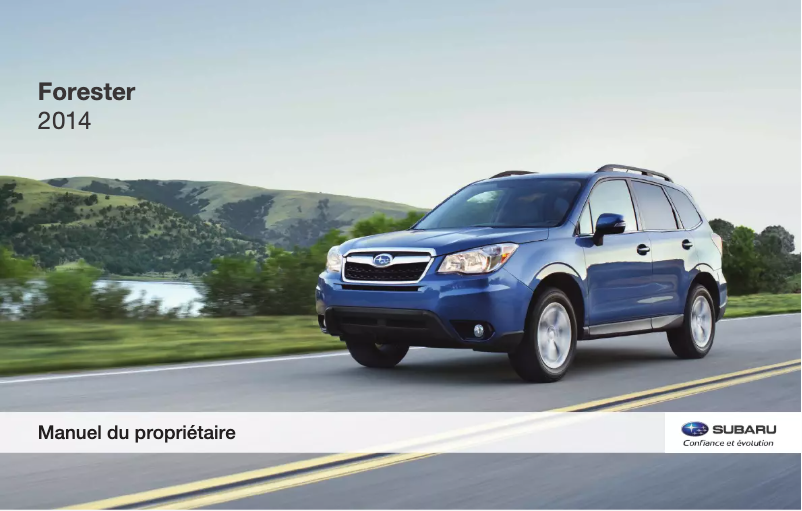Imagen de la primera página del manual del dispositivo Forester (2014)