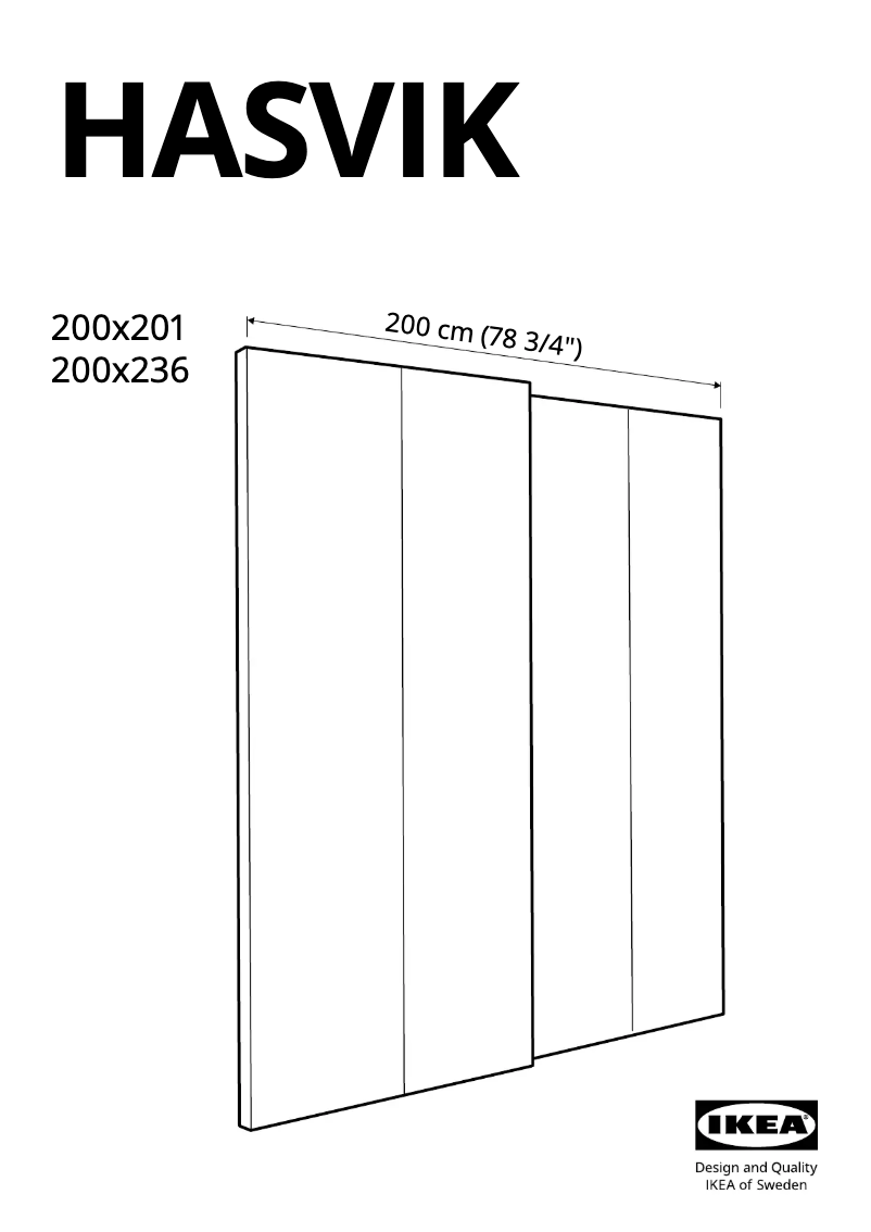 Página 1 del manual Manual de usuario Ikea HASVIK 605.215.54