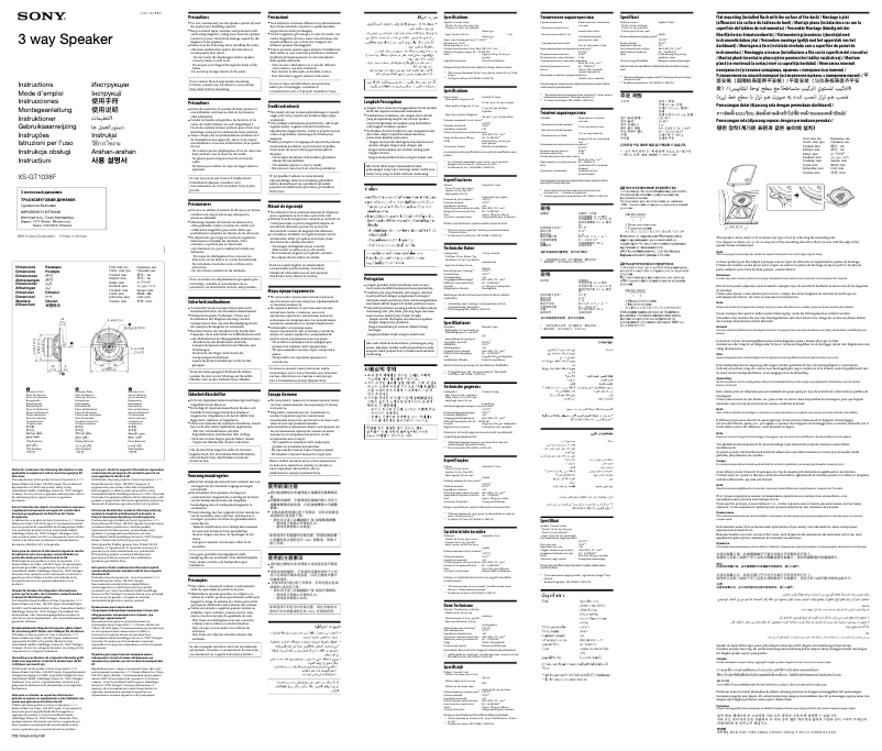 Imagen de la primera página del manual del dispositivo XS-GT1038F