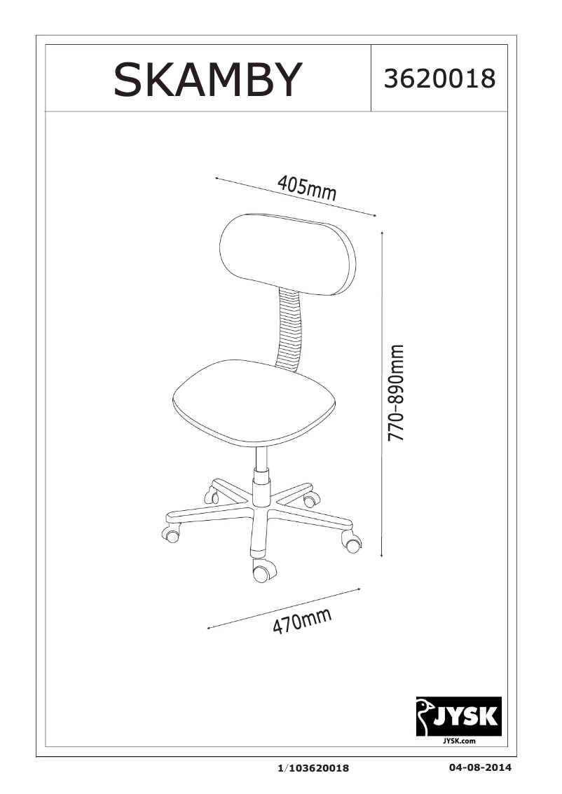 Imagen de la primera página del manual del dispositivo Skamby