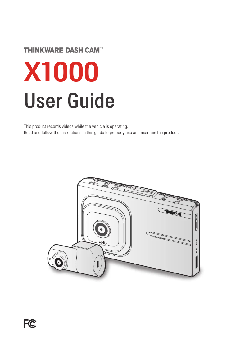 Imagen de la primera página del manual del dispositivo X1000