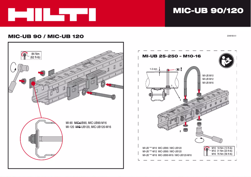 Página 1 del manual Manual de usuario Hilti MIC-UB