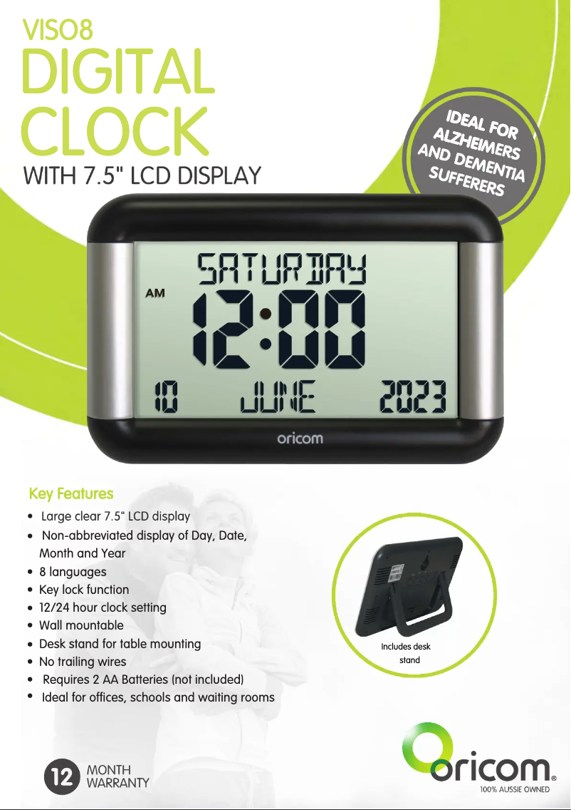 Página 1 del manual Ficha técnica Oricom VISO10