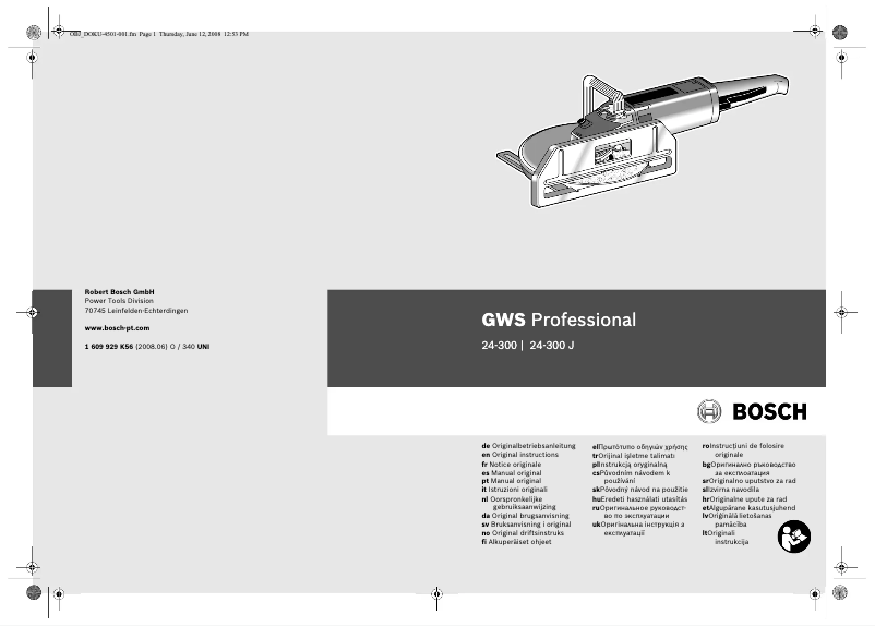 Imagen de la primera página del manual del dispositivo GWS 24-300