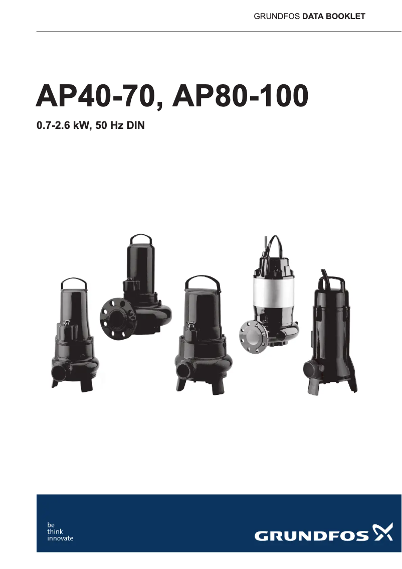 Página 1 del manual Ficha técnica Grundfos AP40