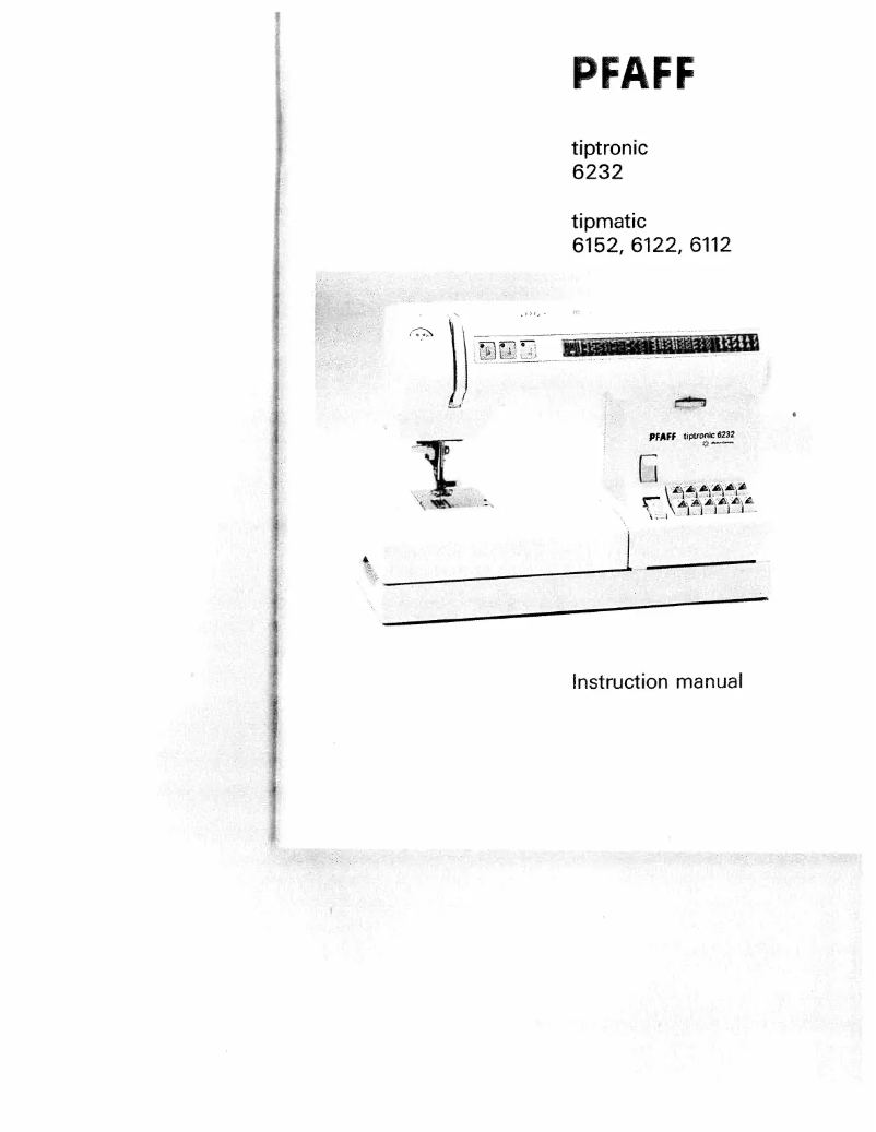 Página 1 del manual Manual de usuario Pfaff Tiptronic 6112
