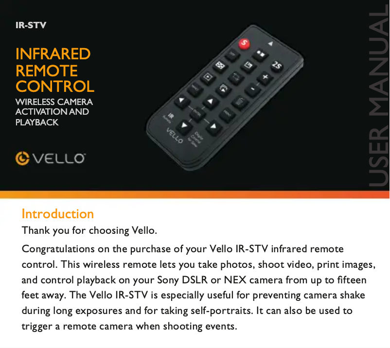 Imagen de la primera página del manual del dispositivo IR-STV